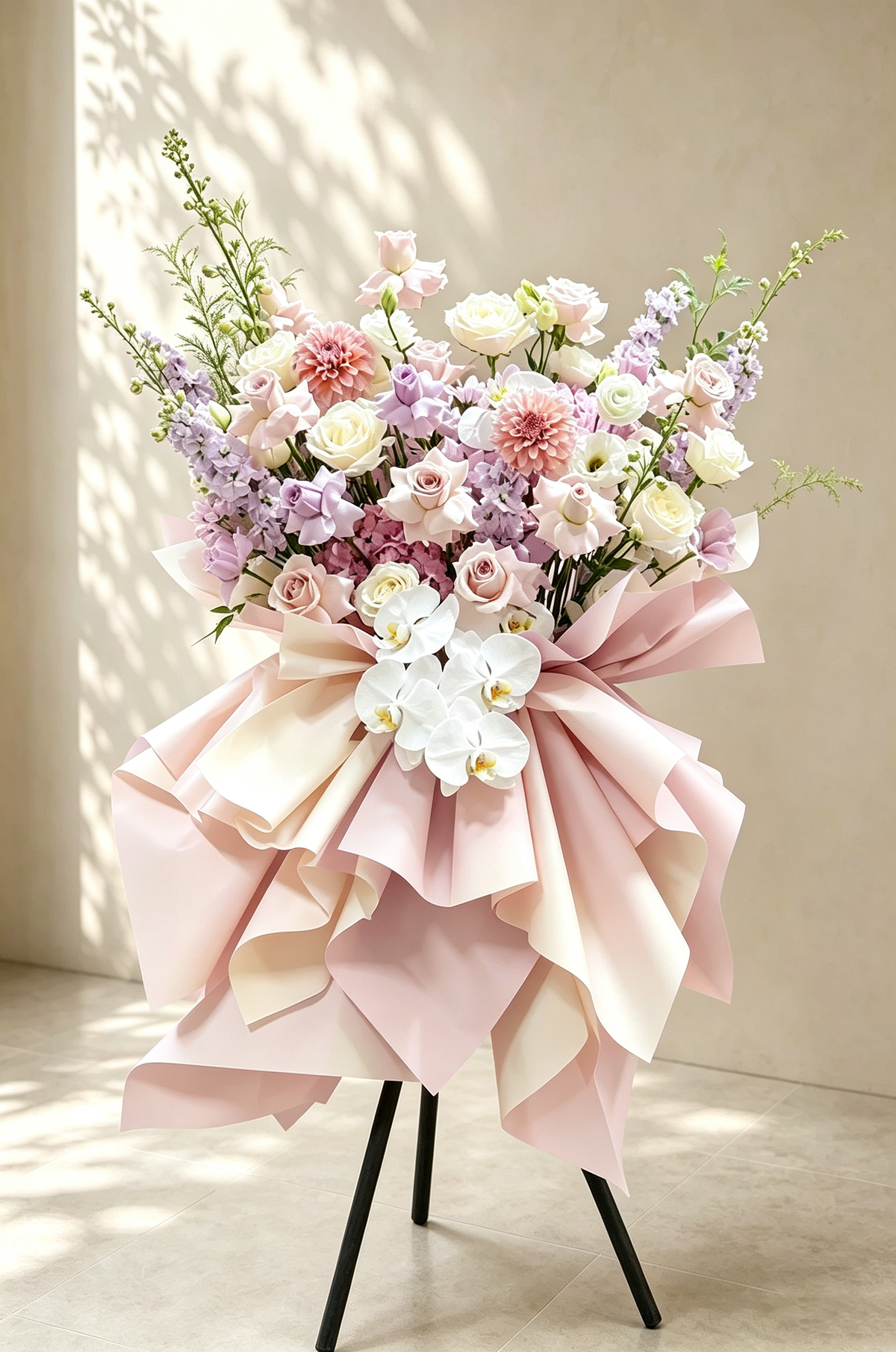 Rising Blush grand opening flower stand