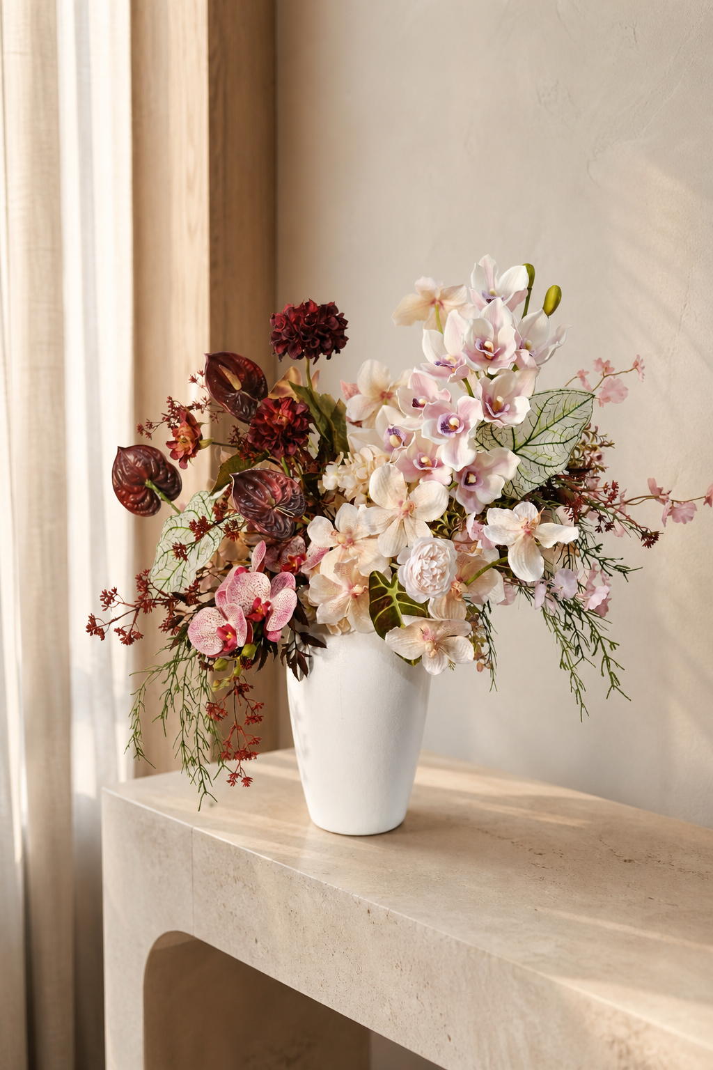 Burgundy Orchids